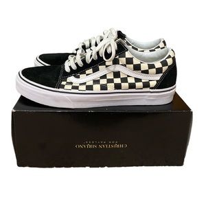 Mens’ Size 10 Vans Sk-8 Low “Black Checkerboard” Shoes